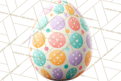 Pastel Easter Egg Clipart, Printable PNG, Decorative Spring Product Image 2