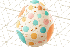 Pastel Easter Egg Clipart, Printable PNG, Decorative Spring Product Image 5
