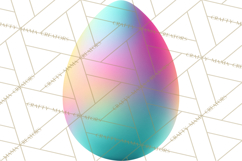 Pastel Easter Egg Clipart, Printable PNG, Decorative Spring Product Image 3