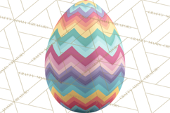 Pastel Easter Egg Clipart, Printable PNG, Decorative Spring Product Image 3