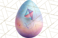 Pastel Easter Egg Clipart, Printable PNG, Decorative Spring Product Image 2