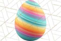 Pastel Easter Egg Clipart, Printable PNG, Decorative Spring Product Image 4
