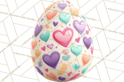 Pastel Easter Egg Clipart, Printable PNG, Decorative Spring Product Image 5