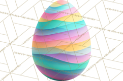 Pastel Easter Egg Clipart, Printable PNG, Decorative Spring Product Image 2
