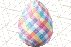 Pastel Easter Egg Clipart, Printable PNG, Decorative Spring Product Image 3