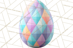 Pastel Easter Egg Clipart, Printable PNG, Decorative Spring Product Image 4