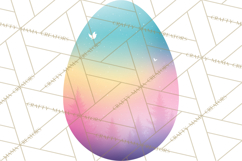 Pastel Easter Egg Clipart, Printable PNG, Decorative Spring Product Image 3