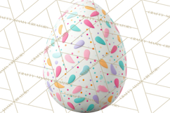 Pastel Easter Egg Clipart, Printable PNG, Decorative Spring Product Image 3