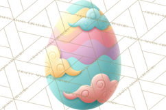 Pastel Easter Egg Clipart, Printable PNG, Decorative Spring Product Image 4