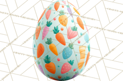 Pastel Easter Egg Clipart, Printable PNG, Decorative Spring Product Image 4