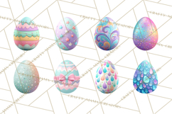Pastel Easter Egg Clipart, Printable PNG, Decorative Spring Product Image 8