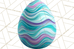 Pastel Easter Egg Clipart, Printable PNG, Decorative Spring Product Image 2
