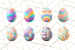 Pastel Easter Egg Clipart, Printable PNG, Decorative Spring Product Image 5