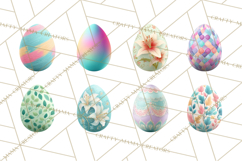 Pastel Easter Egg Clipart, Printable PNG, Decorative Spring Product Image 3