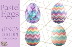 Pastel Easter Egg Clipart, Printable PNG, Decorative Spring Product Image 1