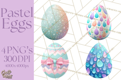 Pastel Easter Egg Clipart, Printable PNG, Decorative Spring Product Image 1