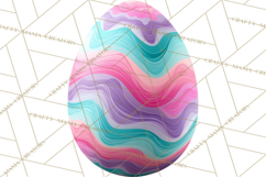 Pastel Easter Egg Clipart, Printable PNG, Decorative Spring Product Image 3