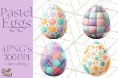 Pastel Easter Egg Clipart, Printable PNG, Decorative Spring Product Image 1