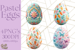 Pastel Easter Egg Clipart, Printable PNG, Decorative Spring Product Image 1