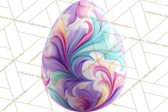 Pastel Easter Egg Clipart, Printable PNG, Decorative Spring Product Image 4