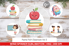 Wind Spinner Pastel Felt Class Product Image 1