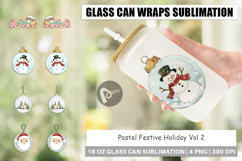 Glass Can Pastel Holiday Festive Product Image 1