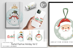 Digital Paper Pastel Holiday Festive Product Image 1