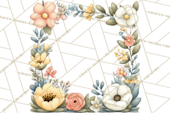 Pastel Nursery Clipart PNG, Watercolor Floral Baby Decor Product Image 2