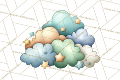 Pastel Nursery Clipart PNG, Watercolor Floral Baby Decor Product Image 5