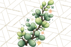 Pastel Nursery Clipart PNG, Watercolor Floral Baby Decor Product Image 2