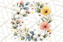 Pastel Nursery Clipart PNG, Watercolor Floral Baby Decor Product Image 3