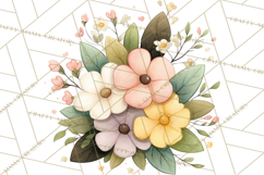 Pastel Nursery Clipart PNG, Watercolor Floral Baby Decor Product Image 2