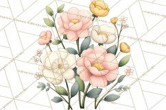 Pastel Nursery Clipart PNG, Watercolor Floral Baby Decor Product Image 4
