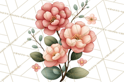 Pastel Nursery Clipart PNG, Watercolor Floral Baby Decor Product Image 3