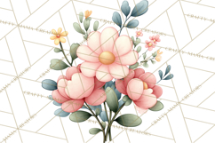 Pastel Nursery Clipart PNG, Watercolor Floral Baby Decor Product Image 5
