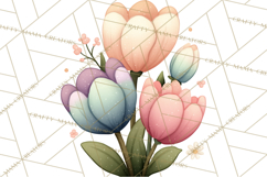 Pastel Nursery Clipart PNG, Watercolor Floral Baby Decor Product Image 3