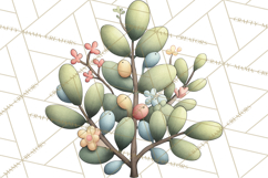 Pastel Nursery Clipart PNG, Watercolor Floral Baby Decor Product Image 4