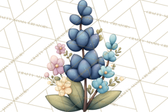 Pastel Nursery Clipart PNG, Watercolor Floral Baby Decor Product Image 5