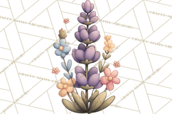 Pastel Nursery Clipart PNG, Watercolor Floral Baby Decor Product Image 4