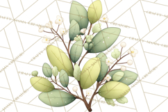 Pastel Nursery Clipart PNG, Watercolor Floral Baby Decor Product Image 5