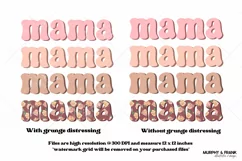 Pastel Floral Mama Png | Mama Sublimation Mothers Day Png 