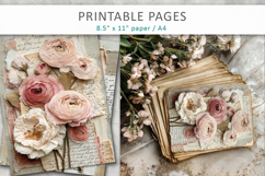 Vintage Floral Junk Journal Pages Product Image 5