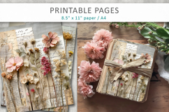 Vintage Floral Junk Journal Pages, floral collage paper Product Image 3