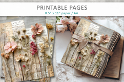 Vintage Floral Junk Journal Pages, floral collage paper Product Image 4