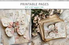 Vintage Junk Journal Page, scrapbook paper Product Image 5