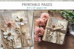 Floral Junk Journal Page, paper craft Product Image 4