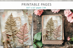 Floral Junk Journal Page, vintage paper Product Image 3