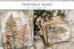 Floral Junk Journal Page, vintage paper Product Image 5