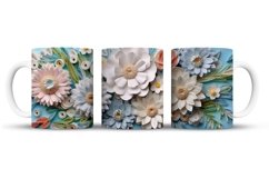Flowers 3D Mug Wrap Sublimation Designs, 3d Mug, Flowers Png