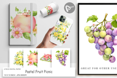 Digital Paper Fruit Picnic Product Image 1